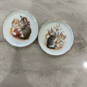 Vintage Forstenberg Porcelain 4” Dish with Blue Germany Backstamp